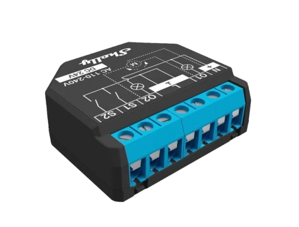 Shelly Plus 2PM2 intrerupator de releu inteligent WiFi cu 2 canale cu contor de putere - imagine 4