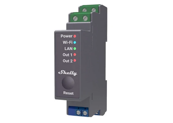 Releu profesional Shelly Pro 2 montaj șină DIN StartShop