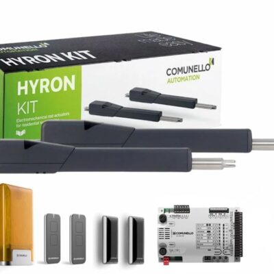 Automatizari porti batante Comunello HYRON 220, 2x2.25m, 2x220kg, 24V, 70W, 1500N, IP44, placa HP, GKHN22MHLF900A