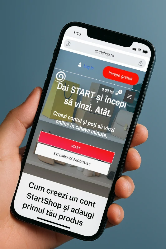 Cum creezi un cont StartShop și adaugi primul tău produs