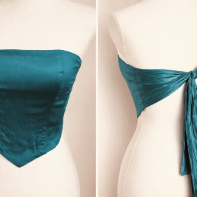 Top corset legat la spate